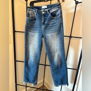 Risen high-rise, relaxed straight jeans size 9/29